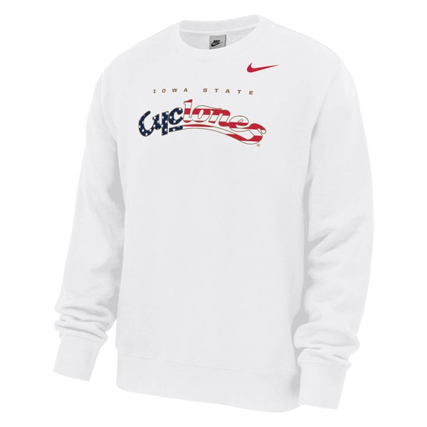 Nike Patriotic Script SU26 White Crewneck Sweatshirt vendor image